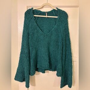 Free People Teal Sweater